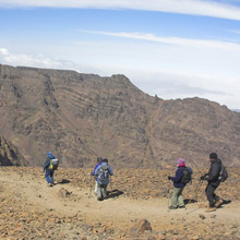descent from Mt Toubkal